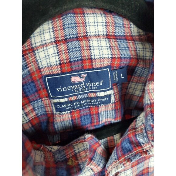 Vineyard Vines Multicolored Flannel Long Sleeve Classic Fit Murray Shirt Large - Picture 2 of 12